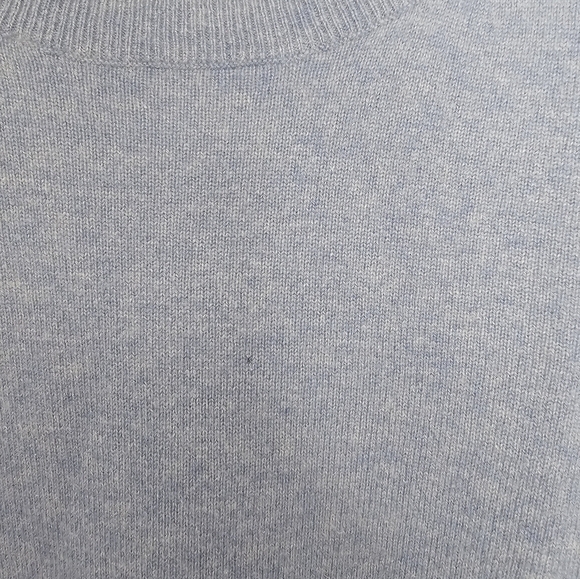 J. Crew 100% Cashmere Blue Crew Neck Sweater - Picture 3 of 5